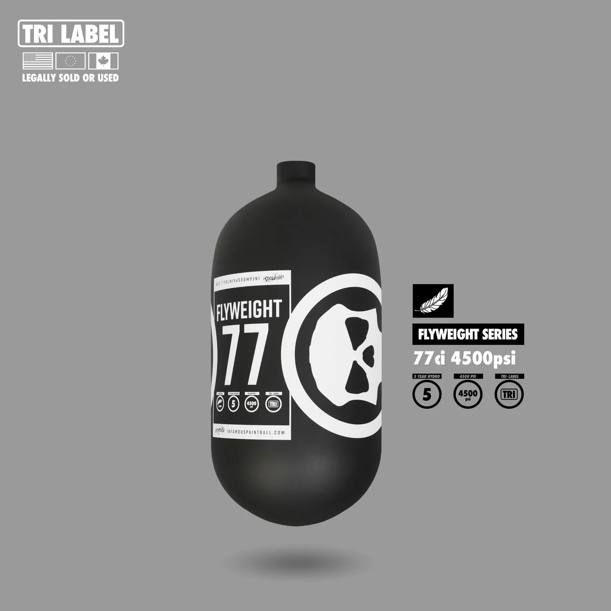 New Infamous Flyweight 77 Bottle - Core Skull